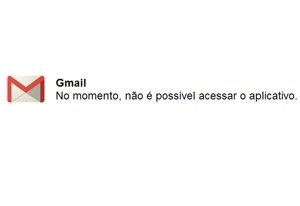 Aviso exibido na pgina do Gmail mostrada problemas de acesso (Foto: Reproduo)