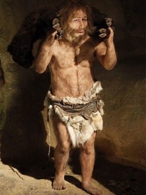Esttua na Crocia mostra como seria neandertal (Foto: Frumm John/Hemis.Fr/Arquivo)
