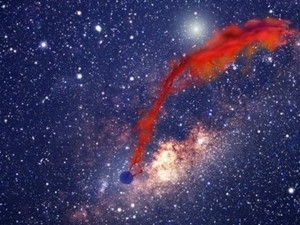 Estrela  atrada por buraco negro no centro da Via Lctea, diz estudo nos EUA (Foto: Divulgao/BBC)