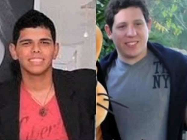 Alex Nunes (esquerda) est internado em hospital e Ricardo Antunes (direita) morreu em acidente. (Foto: Reproduo TVCA