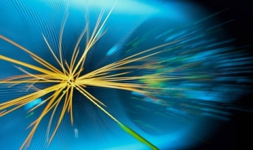 Representao grfica de coliso de prtons realizada no LHC (Foto: Fabrice Coffrini/AFP)