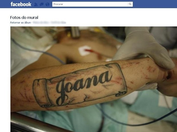 A tatuagem no brao de Felipe era uma homenagem  av Foto: Divulgao internet