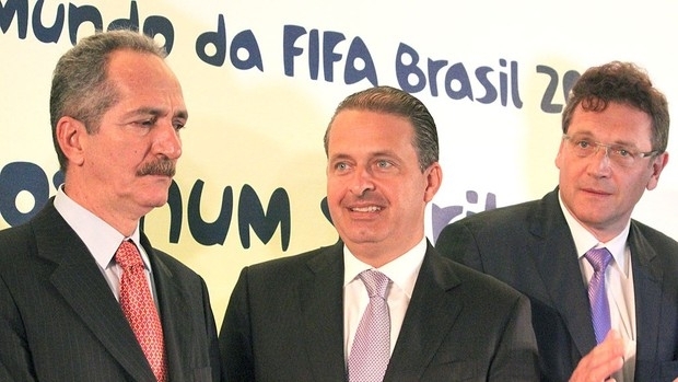 Aldo Rebelo e Valcke, em evento da Fifa, nesta quarta, no Rio