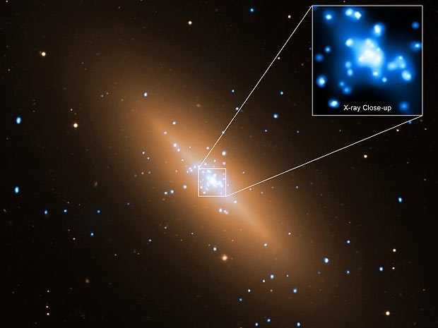 Imagem detalha o buraco negro no centro da galxia NGC 3115
