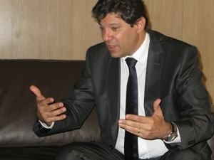 O ministro Fernando Haddad conversou com jornalistas em So Paulo nesta sexta-feira (27)
