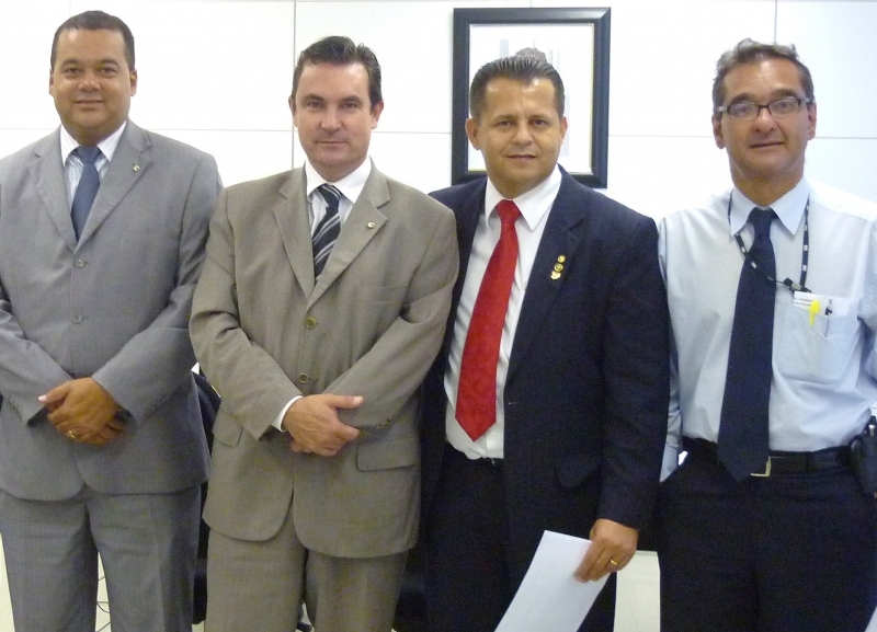 Eng. Cleber, Sec. Alexandre Navarro, dep. Valtenir e Sec. Marcelo Dourado
