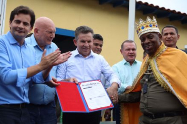 Governador Mauro Mendes em Vila Bela da Santssima Trindade