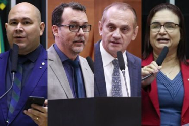 Ablio Brunini, Ludio Cabral, Wilson Santos e Rosa Neide: rejeio