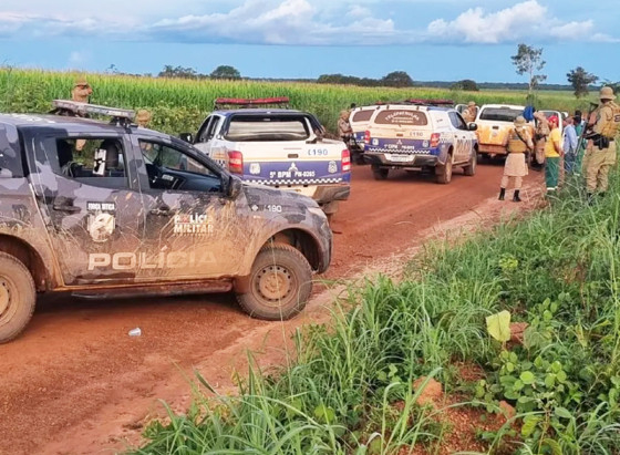 Fora-tarefa durante buscas por assaltantes no Estado do Tocantins