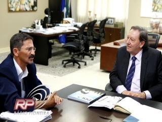 Prefeito Fbio esteve com o presidente do TCE-MT, Jos Carlos Novelli. (Foto: assessoria)