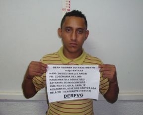 Gean Vagner Nascimento, 24, preso por diversos crimes