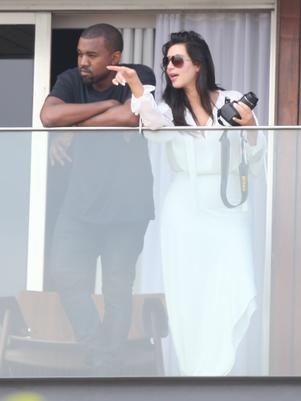 Namorada do rapper Kanye West, Kim est no quarto ms de gestao