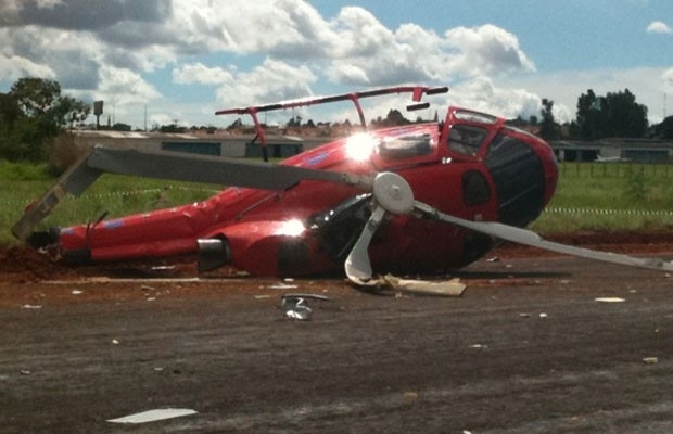 Pilotado por Almir Bezerra, helicptero do senador Wilder Morais (DEM-GO) ficou destrudo em dezembro, aps acidente em