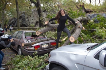 Nana Gouva mostrou os danos causados pelo furaco Sandy em NY