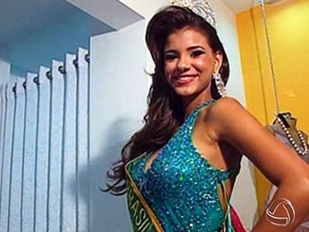 Jakelyne Oliveira venceu concurso Miss Globo Brasil em  maio deste ano (Foto: Reproduo/TVCA)