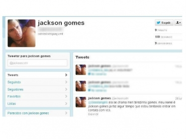 Perfil de Jackson no Twitter mostra uma das mensagens em que ele procurou pela me (Foto: Reproduo / Twitter)