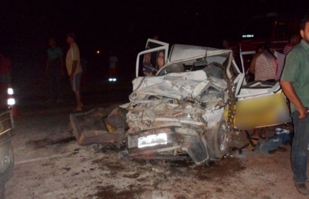 Acidente ocorreu na noite desta sexta-feira (10), na BR-364 (Foto: Manoel Netto/ MT Destaque)