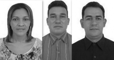 Ktia Regina Alves da Silva, Joenil de Pinho Paulino e Wanderley Leal de Souza 