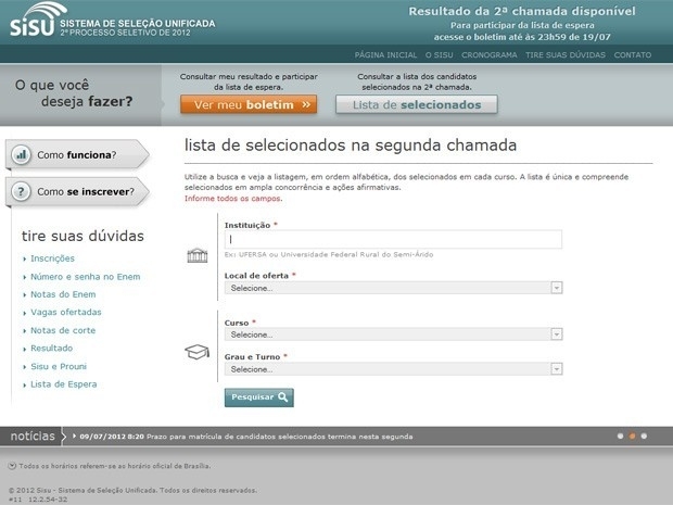 Lista de aprovados pode ser consultada no site (Foto: Reproduo)