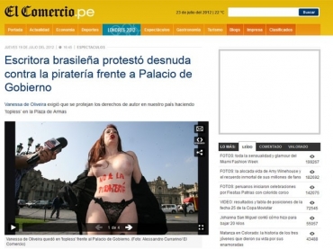 Site do jornal peruano 