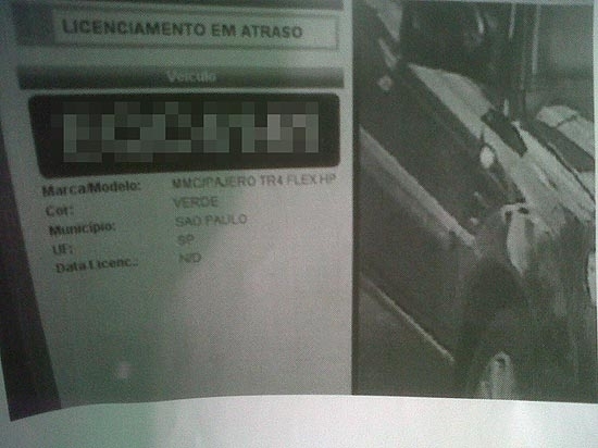 Cpia de multa aplicada a Elize na noite em que ela teria transportado as partes do corpo do marido