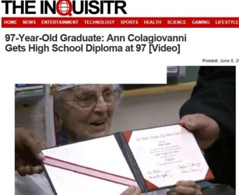 Ann Colagiovanni recebe seu diploma honorrio 