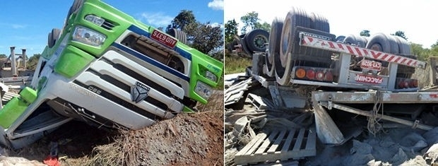 Motorista teve ferimentos leves e recebeu atendimento mdico