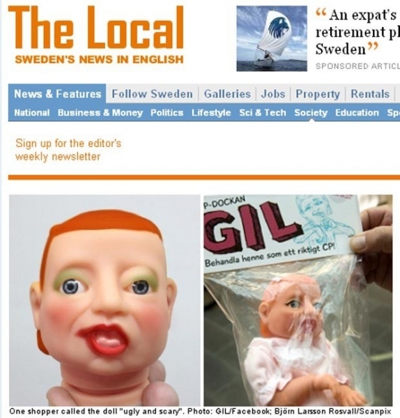 A boneca feita pela GIL, cooperativa que presta assistncia a pessoas com deficincia mental