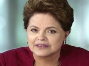 A presidente DIlma Rousseff durante o pronunciamento do Dia das Mes