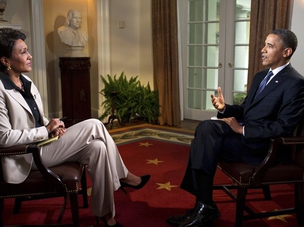 Obama declarou apoio  unio gay em entrevista para a jornalista Robin Roberts, da ABC, na Casa Branca