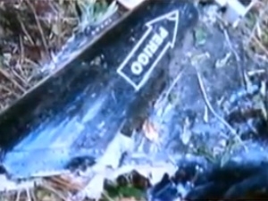 Imagens mostram destroos do helicptero (Foto: Reproduo TV Anhanguera)