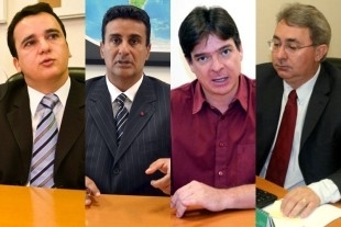 Os promotores Clvis Almeida Jnior, Mauro Zaque, Clio Frio e Roberto Turin: ao contra Prieto