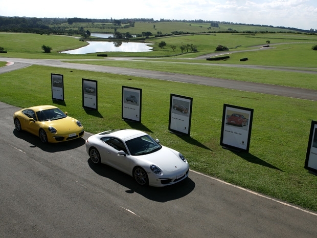 Stime gerao do Porsche 911 Carrera  lanada no Brasil nas verses Coup e Cabriolet