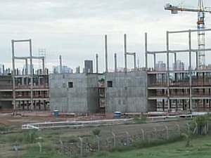 Arena Pantanal  uma das principais obras da Copa em Cuiab. (Foto: Reproduo/ TVCA)