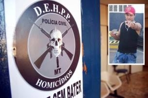 A Polcia Civil procura o comerciante Weber Oliveira (destaque), acusado de assassinato 