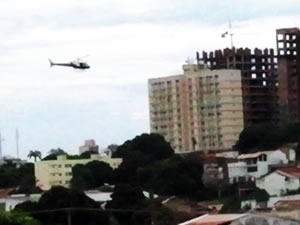 Helicptero ajudou a encontrar bandidos que roubaram lotrica