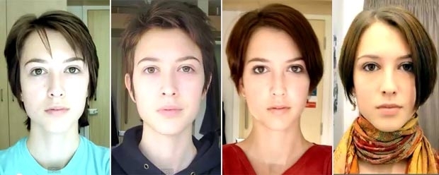 Vdeo mostra os diferentes looks usados pela jovem.