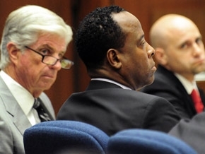 Conrad Murray e seu advogado no 11 dia de julgamento