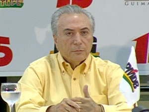 Michel Temer esteve em Cuiab para participar de um evento do PMDB