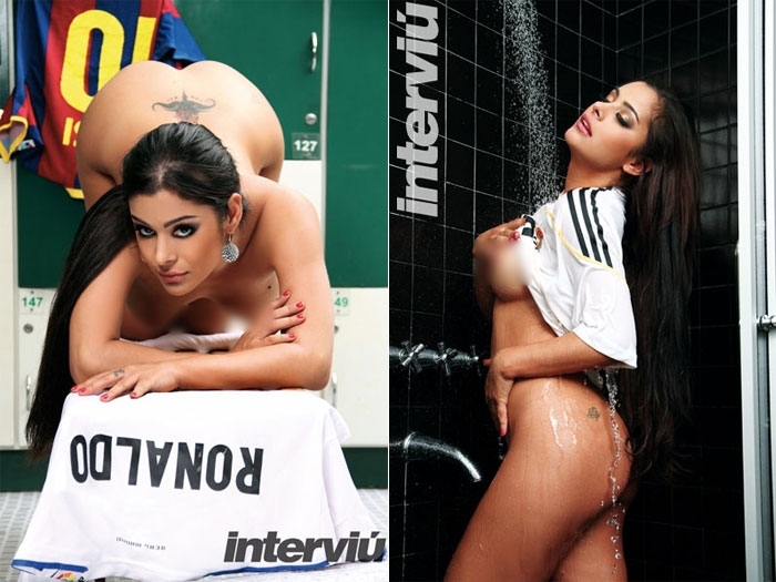 Larissa Riquelme revelou certa adorao pelos craques da Espanha