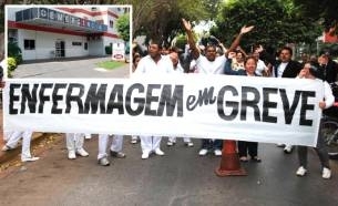 Na tera, enfermeiros protestaram em frente ao Santa Rosa; trgua s at sexta-feira