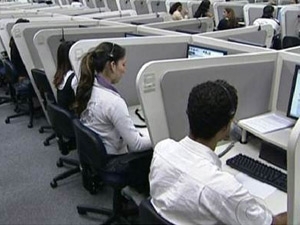 Funcionrios em Call center