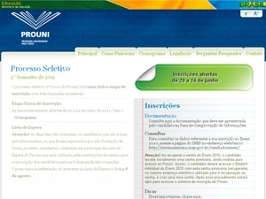 Site do ProUni