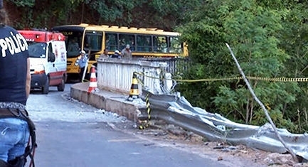 Caminho cai no Porto do Inferno em Chapada dos Guimares