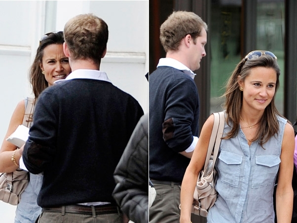 Pippa Middleton e o ex-namorado deixam restaurante em Londres