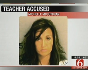 A professora Michelle McCutchan, acusada de abuso sexual em Oklahoma, EUA