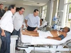 O governador Silval Barbosa (PMDB) fez visita ao pronto-socorro de Cuiab recentemente