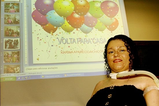 Karina Chicria em sua festa de despedida do Hospital das Clnicas de Ribeiro Preto, onde viveu por 13 anos