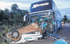 O Uno de Rio Verde (GO) colidiu de frente com nibus da viao Xavante, que vinha de Cascalheira