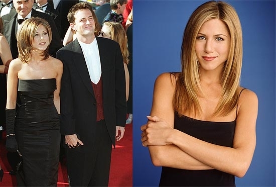 Jennifer Aniston na dcada de 1990 com o corte de cabelo 